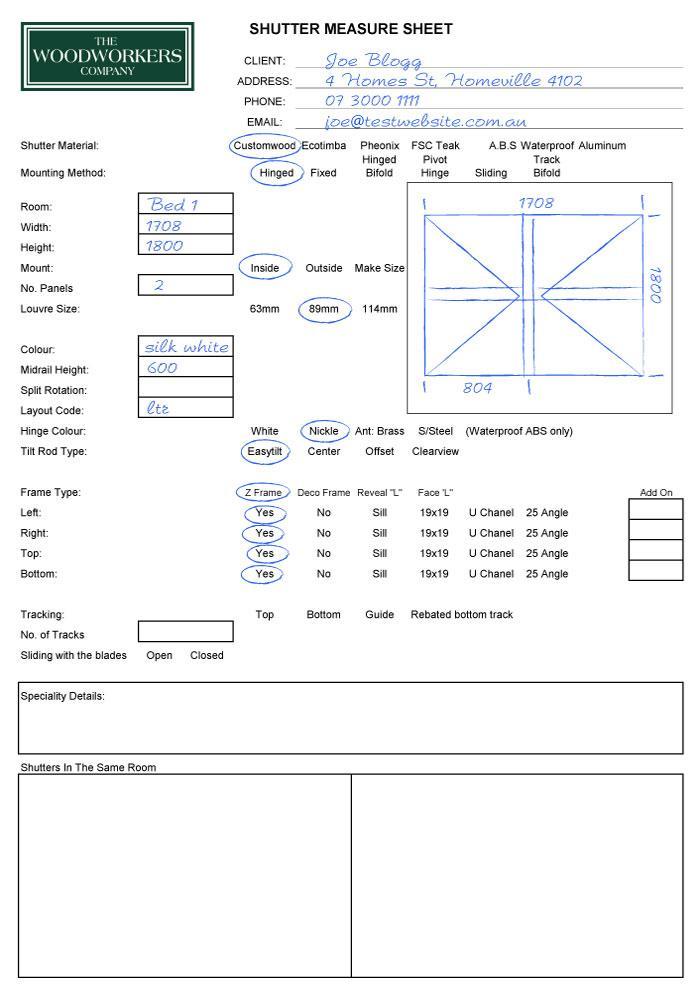 how to measure shutters